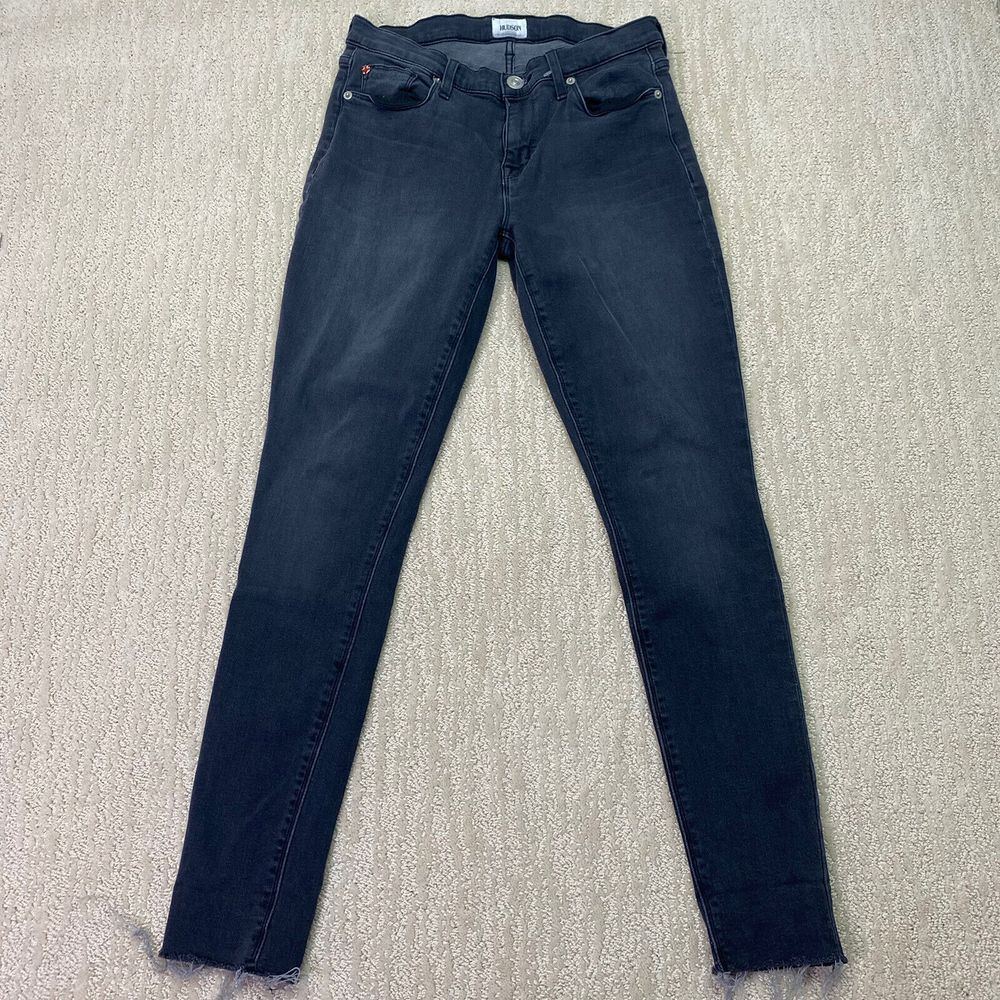 Hudson Krista Super Skinny Jeans‎ Black Charcoal Gray Size 28